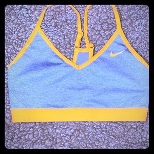 Nike Mint  orange and grey DRI- FIT sports bra